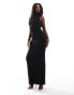 Фото #1 товара Vesper sleeveless high neck low back column maxi dress in black