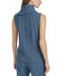 ფოტო #2 პროდუქტის Women's Ribbed Funnel-Neck Sleeveless Top