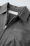 Куртка-рубашка из высокотехнологичной ткани с застежкой-молнией ZARA