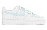 【定制球鞋】 Nike Air Force 1 Low ABLOODING 简系列 反转冰川 低饱和度 简约手绘 低帮 板鞋 男款 白蓝 / Кроссовки Nike Air Force CW2288-111