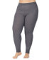 ფოტო #3 პროდუქტის Plus Size Stretch Thermal Mid-Rise Leggings