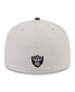 ფოტო #5 პროდუქტის Men's Stone, Black Las Vegas Raiders 2023 NFL Draft On Stage 59FIFTY Fitted Hat