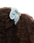 Фото #3 товара DesignB London oversized hair scrunchie in pale blue with contrast stitch