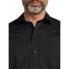 George Dress Shirt Mens Size Large Black Cotton Blend Spread Collared Modern Fit