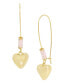 ფოტო #1 პროდუქტის Gold-Tone Puffy Heart Dangle Earrings