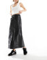 Фото #2 товара River Island PU midi skirt in black