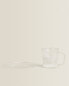 Borosilicate glass coffee cup and saucer