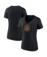 Фото #1 товара Women's Black Atlanta United FC Evergreen Logo V-Neck T-Shirt