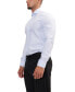 Men's Modern Spread Collar Textured Fitted Shirt