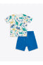 Фото #1 товара Костюм для малышей LC WAIKIKI Бисиклет Яка печатный мужской платье и шорты 2-х предметный набор