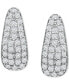 ფოტო #1 პროდუქტის Cubic Zirconia Pavé Huggie Hoop Earrings, Created for Macy's