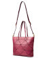 ფოტო #11 პროდუქტის Women's Genuine Leather Prism Tote Bag