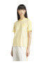 Sarı Kadın Yuvarlak Yaka T-Shirt IT9869 3