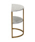 Фото #4 товара Half-Moon Marble Modern End Table