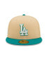 Фото #4 товара Men's Natural, Teal Los Angeles Dodgers Mango Forest 59FIFTY fitted hat