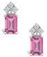 Фото #6 товара Серьги Macy's Pink Topaz & Diamond