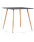 Фото #3 товара Dining Table Gray and Oak 31.7"x31.7"x28.7" MDF