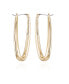 Gold-Tone Oval Hoop Earrings