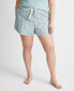 ფოტო #4 პროდუქტის Women's Striped Poplin Boxer Sleep Shorts XS-3X, Created for Macy's