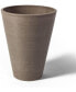 Valencia Round Tapered Pot Planter Spun Taupe 10 x 13 Inch