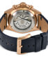 ფოტო #3 პროდუქტის Men's Wall Street Swiss Automatic Leather Strap Watch 44mm