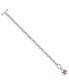 ფოტო #3 პროდუქტის Sterling Silver Rhodium Engraveable Enamel Disc Medical ID Bracelet