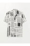 Фото #17 товара LCW Vision Regular Fit Kısa Kollu Desenli Keten Karışımlı Erkek Gömlek