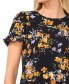 ფოტო #4 პროდუქტის Women's Short-Sleeve Crewneck Ruffle-Cuff Knit Top