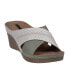 Фото #1 товара Women's Hayden Perforated Contrast Cross Strap Wedge Sandals