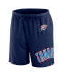 ფოტო #3 პროდუქტის Men's Navy Oklahoma City Thunder Free Throw Mesh Shorts