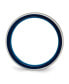 ფოტო #3 პროდუქტის Stainless Steel Polished Blue IP-plated 5mm Band Ring