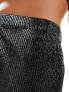 JDY wide leg trousers in black glitter