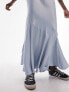 Фото #2 товара Topshop Tall seamed detail maxi skirt in light blue