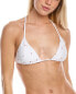 Фото #1 товара Pq Swim Embroidered Triangle Bikini Top Women's White L