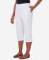 ფოტო #5 პროდუქტის Petite All American Twill Capri Pants