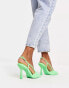 Фото #2 товара River Island sling back court shoe in green