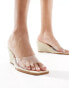 Фото #1 товара RAID Sylvia wedge espadrille sandals with clear upper