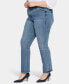 ფოტო #3 პროდუქტის Plus Size Waist Match Marilyn Straight Jeans