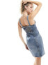 Фото #7 товара Tommy Jeans denim bustier dress in mid wash