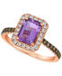 Фото #1 товара Deep Sea Blue Topaz (1-5/8 ct. t.w.) & Diamond (3/8 ct. t.w.) Halo Ring in 14k Rose Gold (Also in Amethyst & Citrine)