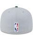 Men's Gray, Hunter Green Milwaukee Bucks Tip-Off Two-Tone 59FIFTY Fitted Hat Gray, Hunter Green, 7 1/8 - фото #3