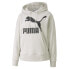 Puma Classics Logo Pullover Hoodie Womens Grey Casual Outerwear 59763805