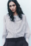 GINGHAM RUFFLED SHIRT ZW COLLECTION