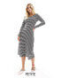 Фото #2 товара Vero Moda Petite crochet maxi dress in mono stripe