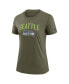 ფოტო #2 პროდუქტის Women's Olive Seattle Seahawks 2022 Salute To Service Legend T-shirt