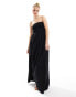 Фото #1 товара Esmee bandeau beach maxi dress with shirred waist in black