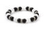 Bead bracelet made of onyx and crystal MINK74 / 18