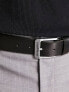 Jack & Jones leather belt in black