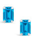 ფოტო #14 პროდუქტის Gemstone Stud Earrings in 10k White Gold