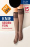 Фото #2 товара Kniestrümpfe seidenfein schwarz onesize 15 DEN, 1 St